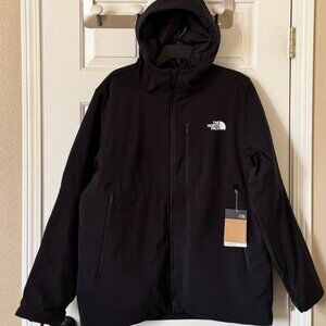 Mens The North Face Apex Elevation Hooded Full Zip Jacket Hoodie Black Sz Large